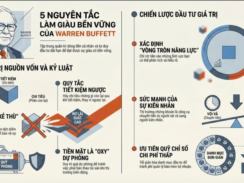 5 nguyên tắc làm giàu bền vững của Warren&nbsp;Buffett